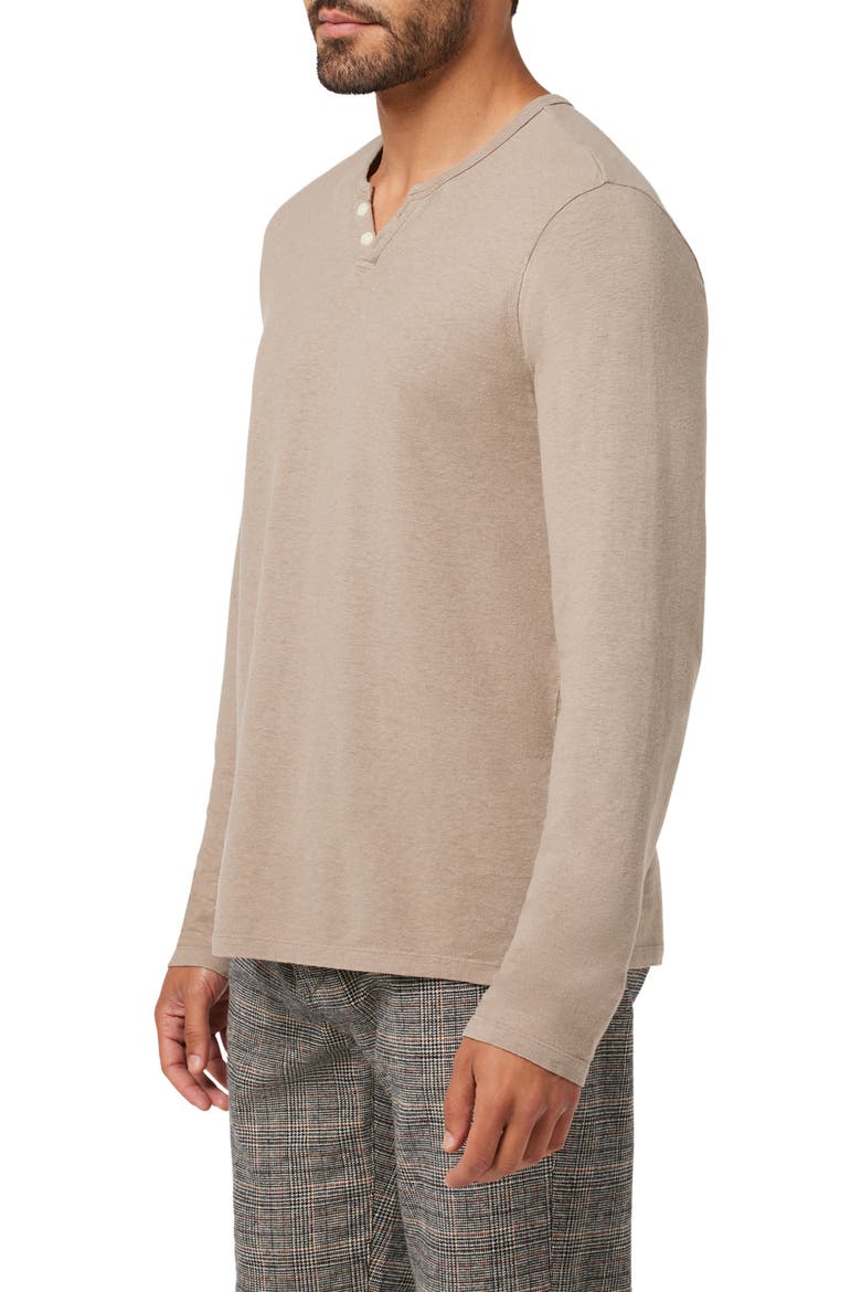 Wintz Hemp & Cotton Henley Top, Alternate, color, ROASTED CASHEW