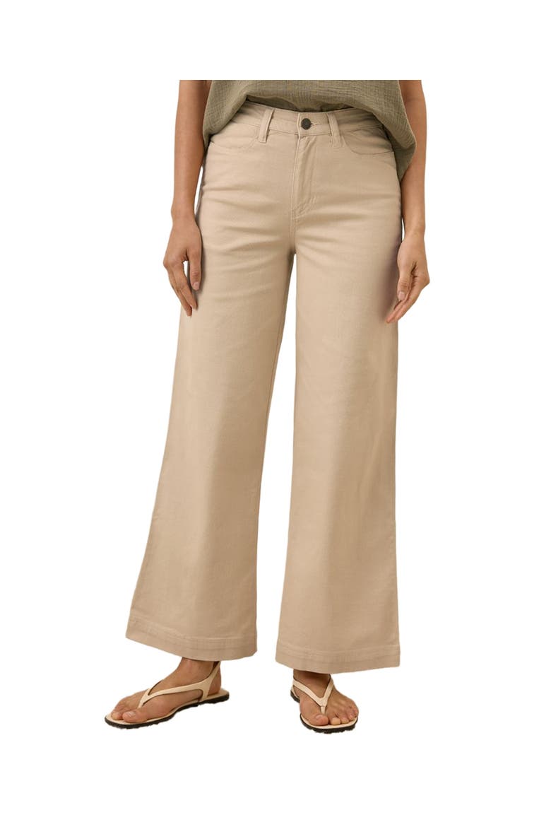 Organic Stretch Twill Wide Leg Pant, Alternate, color, Sandshell