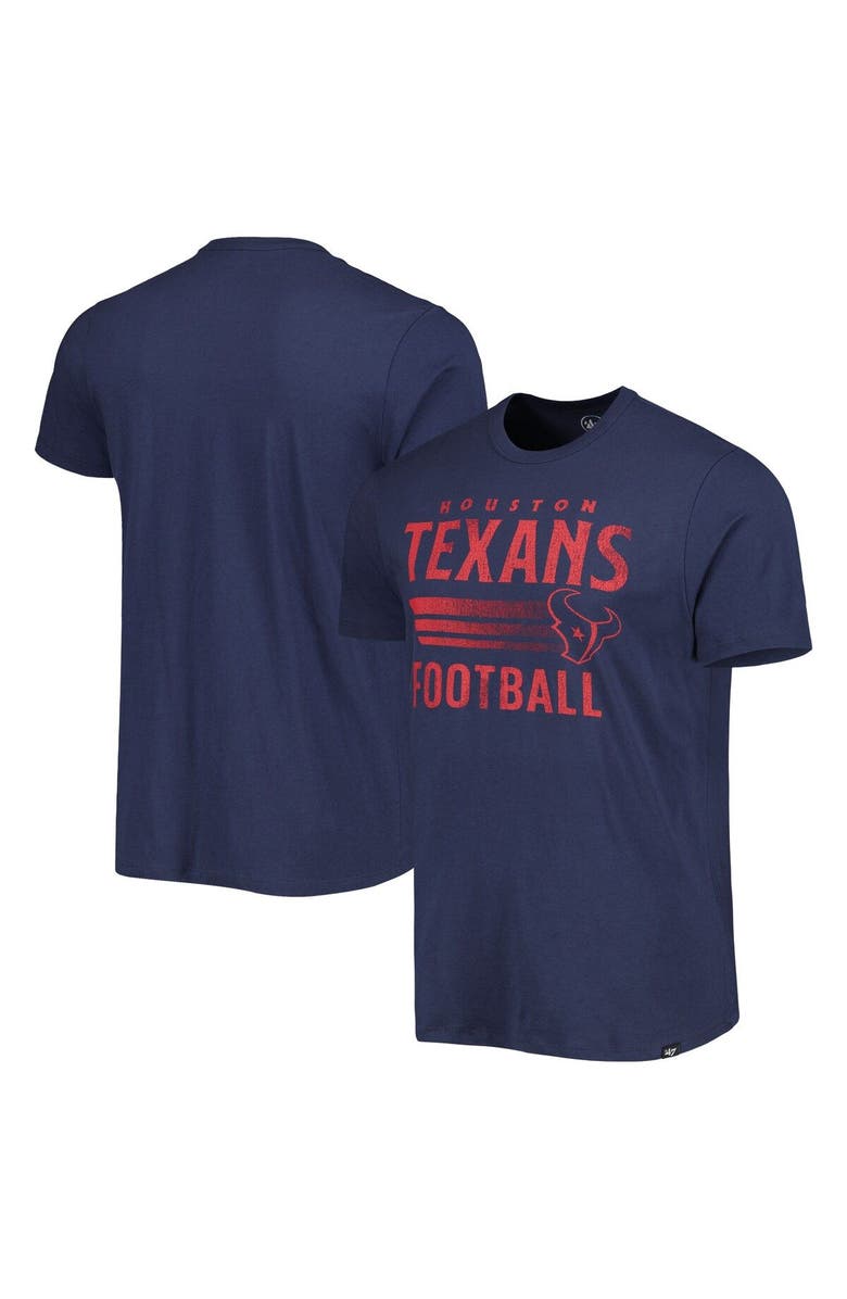 '47 Men's '47 Navy Houston Texans Wordmark Rider Franklin T-Shirt, Main, color, Navy