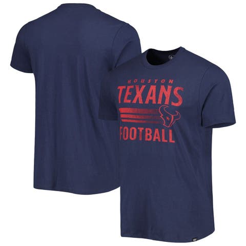 Men's '47 Navy Houston Texans Wordmark Rider Franklin T-Shirt