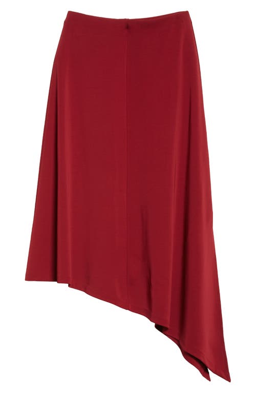 Bite Studios Mire Asymmetric Slit Skirt In Beetroot