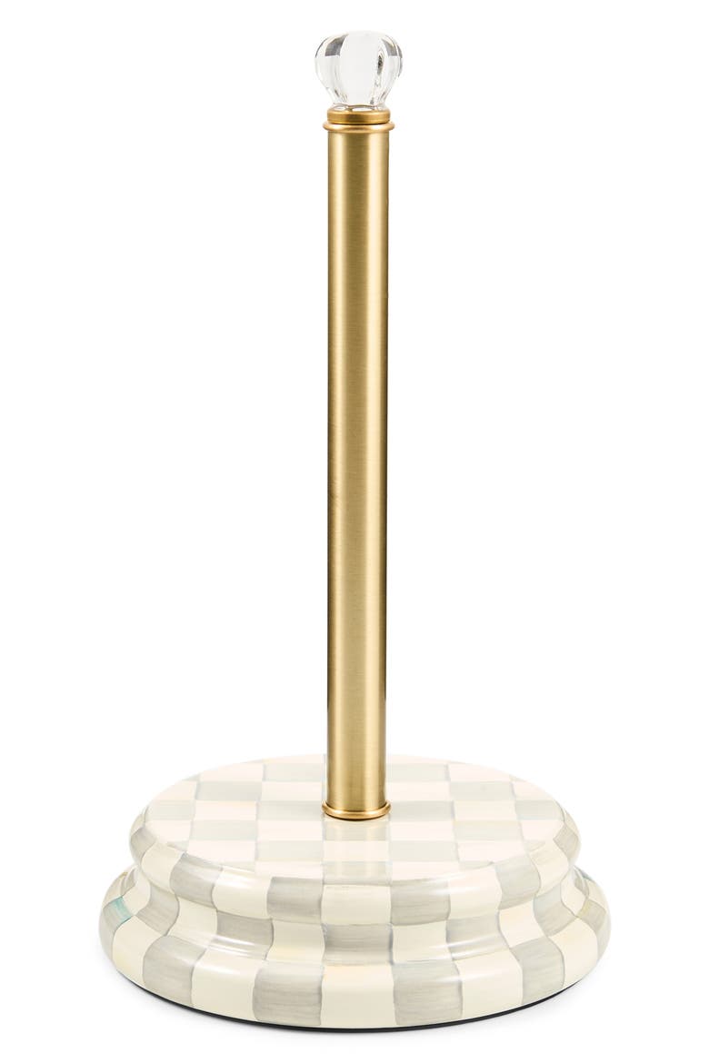 Sterling Check Paper Towel Holder, Main, color, GREY