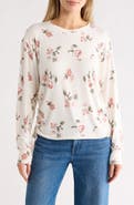 Lucky Brand Cozy Ruched Side Long Sleeve Top