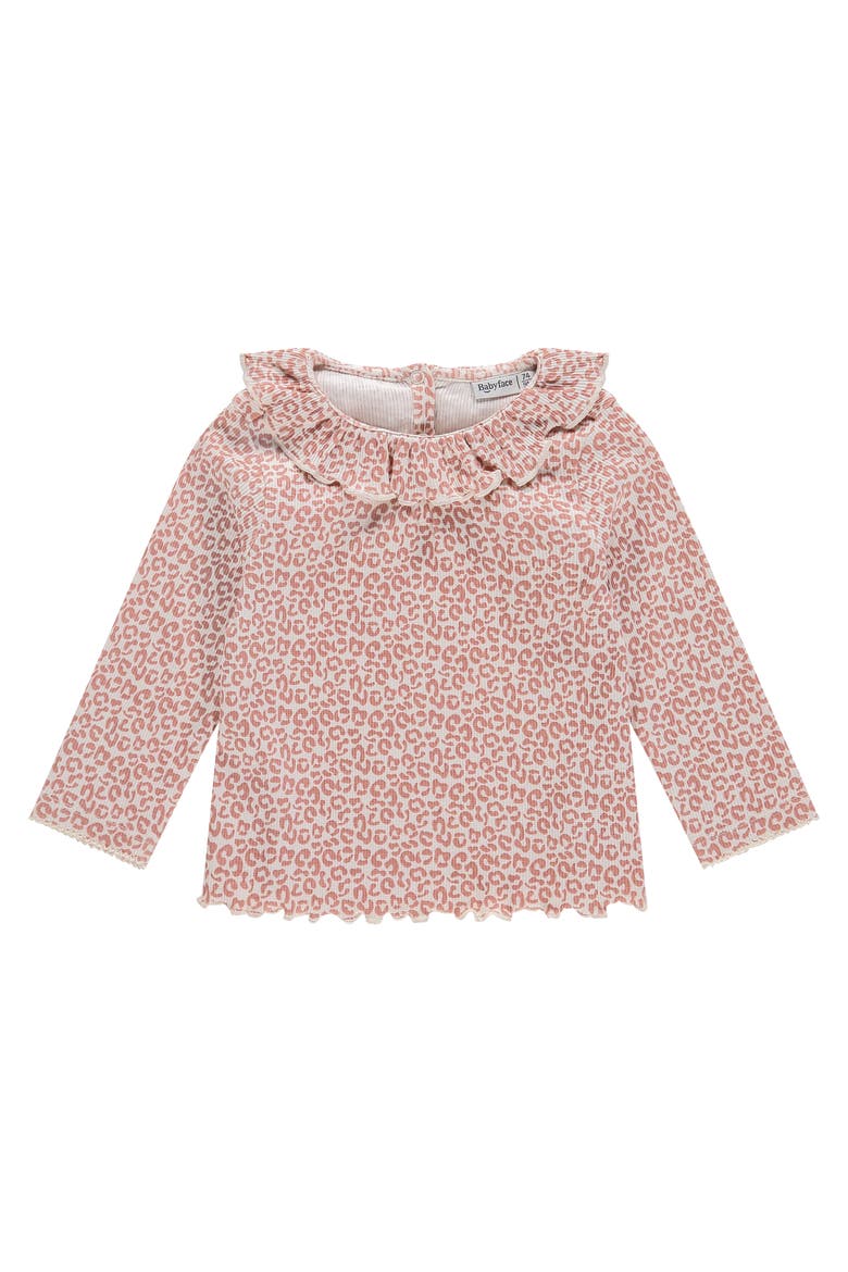 Leopard Print Long Sleeve Shirt, Main, color, Light Pink