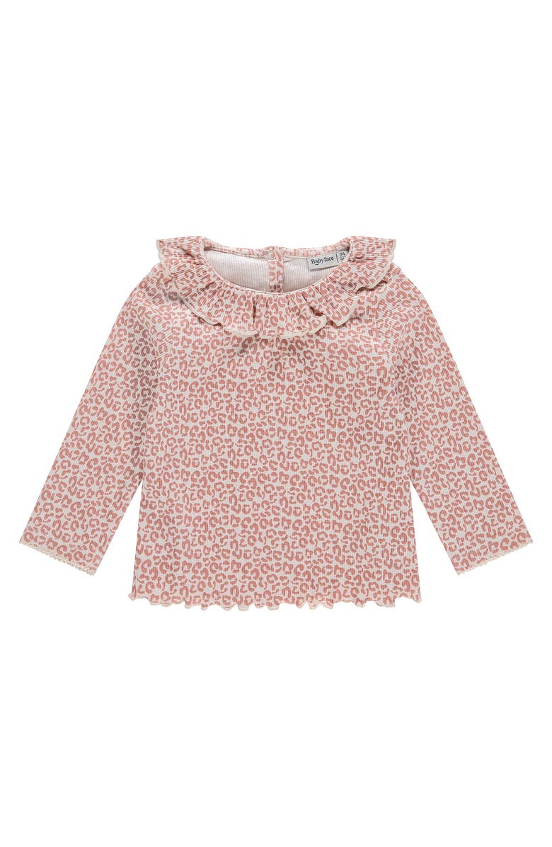 BABYFACE Leopard Print Long Sleeve Shirt, Main, color, Light Pink