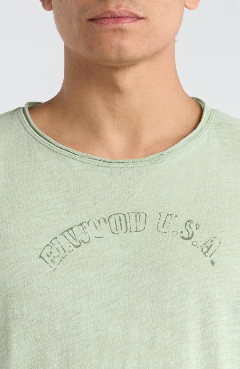Elwood Weathered Logo Graphic T-Shirt, Alternate, color, Sage