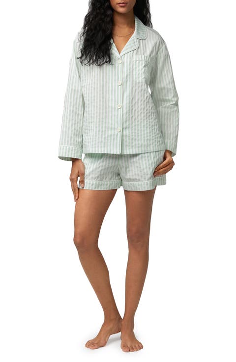 Stripe Organic Cotton Short Pajamas (Regular & Plus Size)