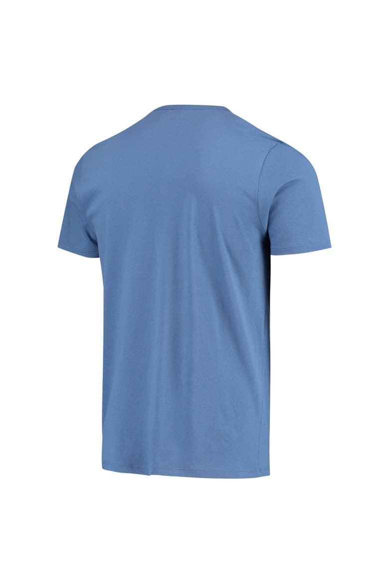 Men's '47 Heathered Royal Los Angeles Rams Stripe Thru Franklin T-Shirt, Alternate, color, Heather Royal