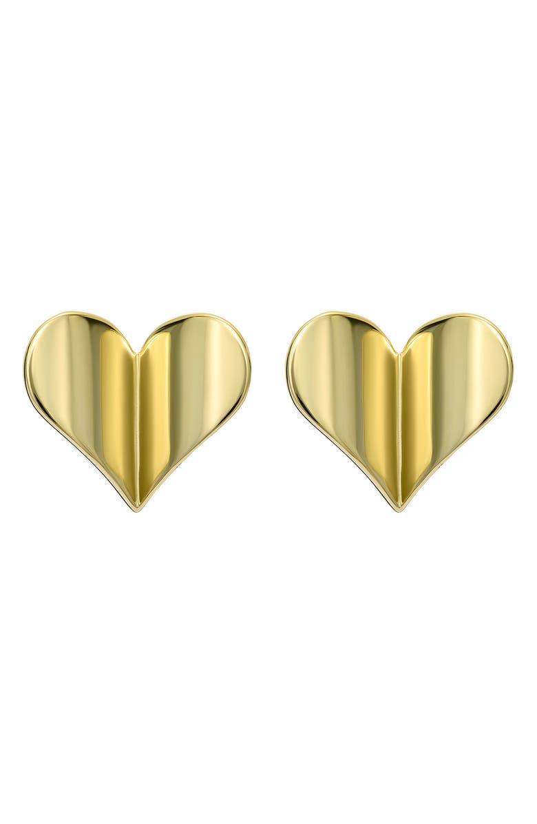 Ted Baker Helena Flutter Heart Stud Earrings, Alternate, color, Metallic Gold