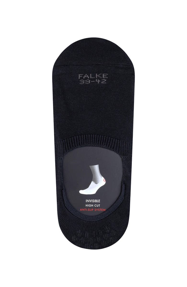 Falke Step Cotton High Cut No Show Socks, Alternate, color, Black