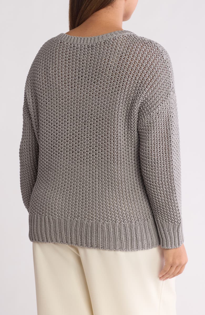 Eileen Fisher Boxy Organic Cotton Sweater, Alternate, color, Moon