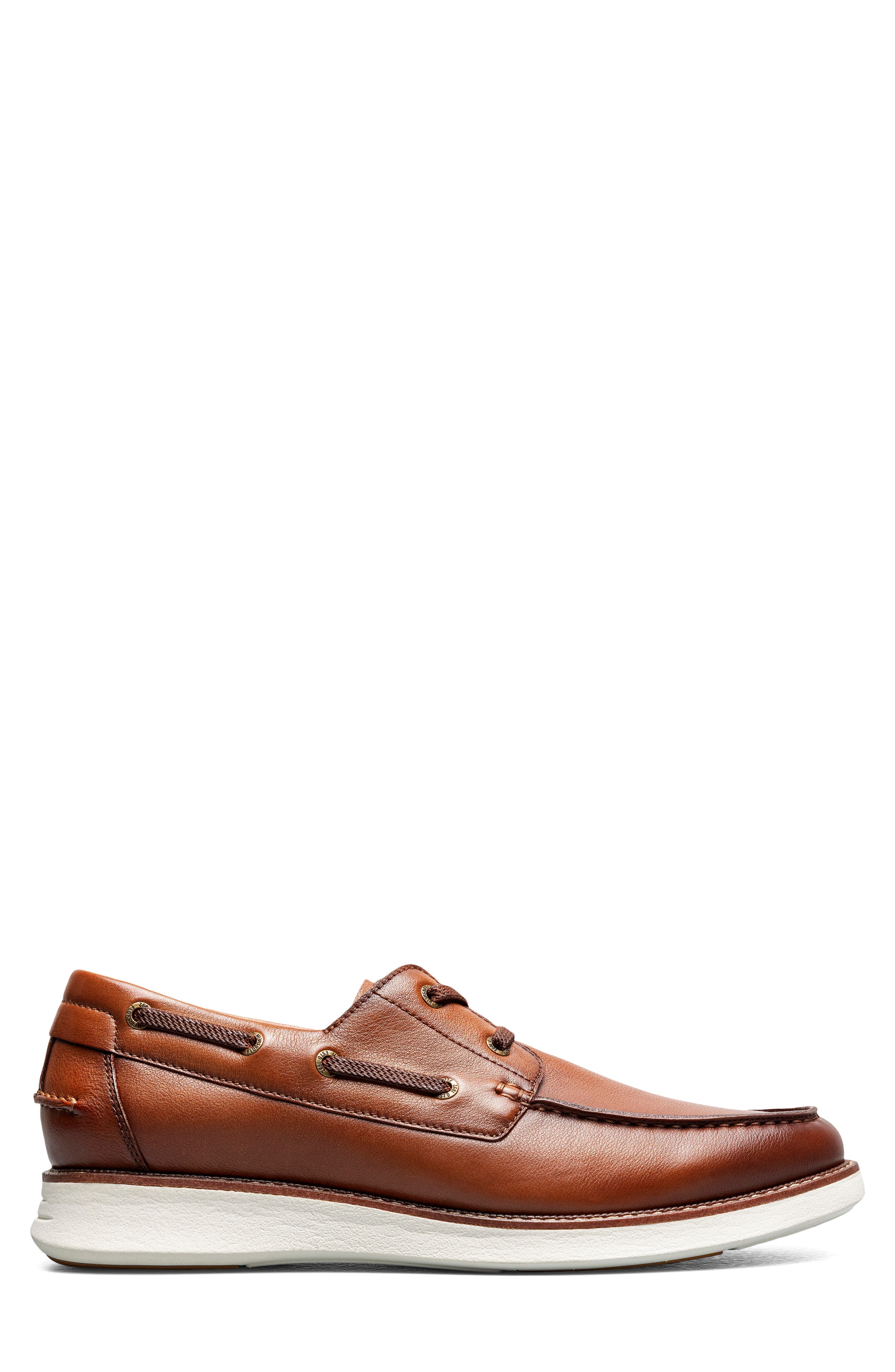 Florsheim Launch Moc Toe Lace-Up Boat Shoe, Alternate, color, Cognac Multi