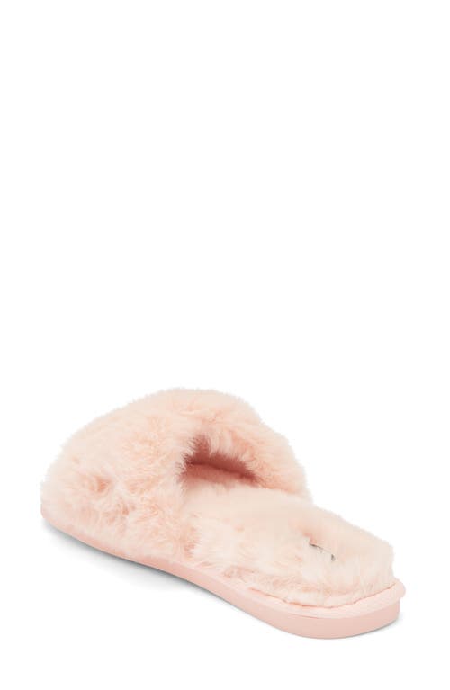 Nine West Faux Fur Slipper In Pink