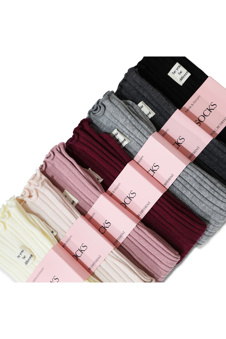 Beloved 7 Pack Socks, Alternate, color, Multi