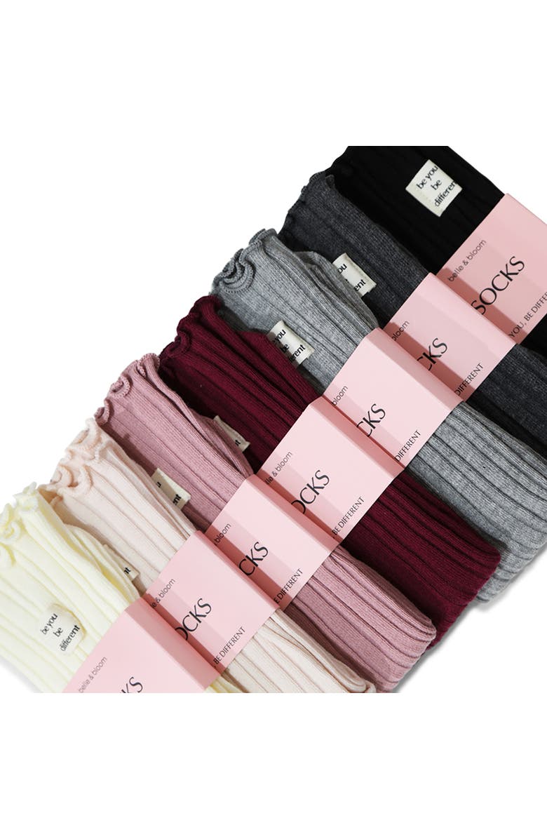 Belle & Bloom Beloved 7 Pack Socks, Alternate, color, Multi