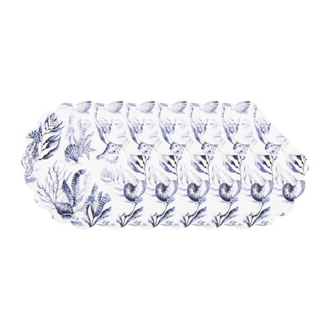 Midnight Lagoon Round Placemats Set of 6, 17"