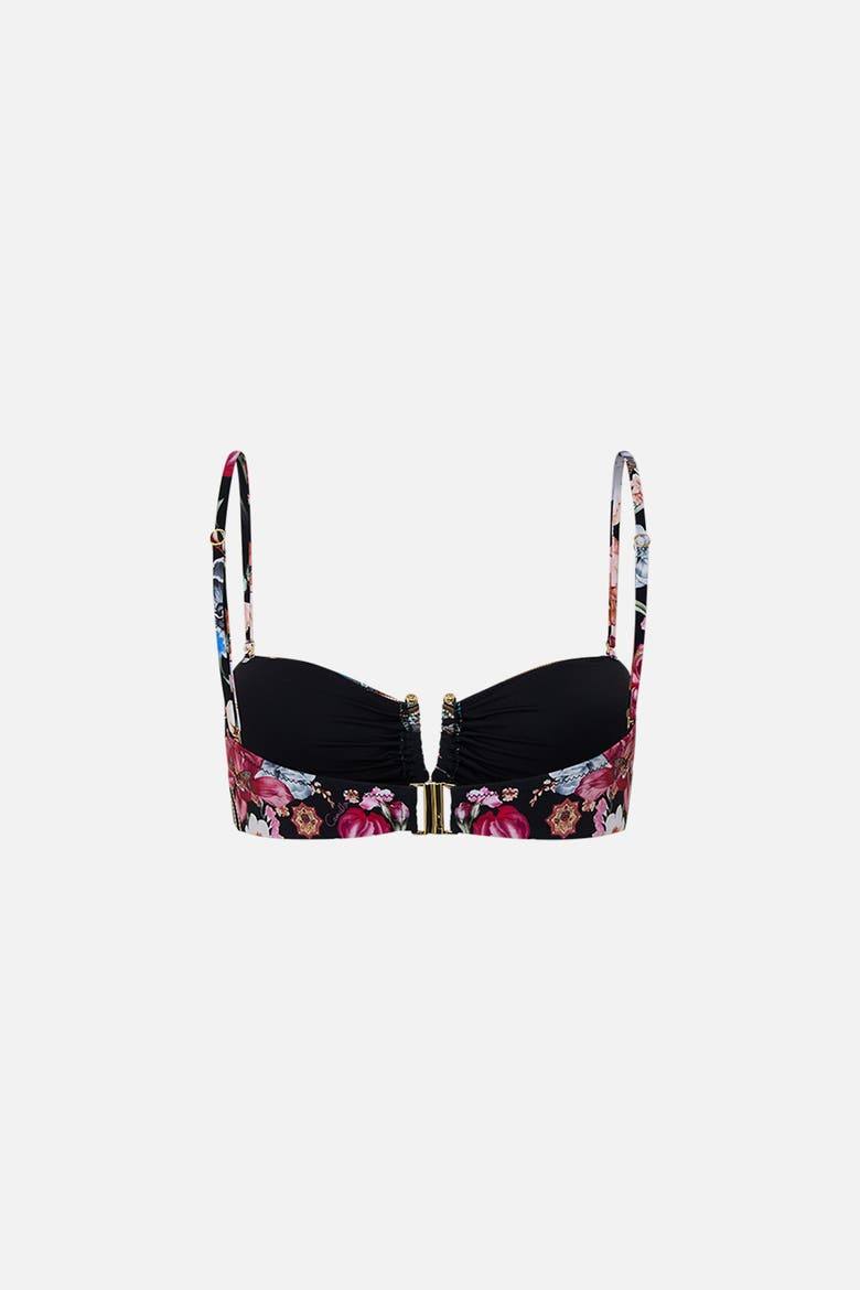Bandeau With U Ring Front Midnight In Monserrate, Alternate, color, Midnight In Monserrate