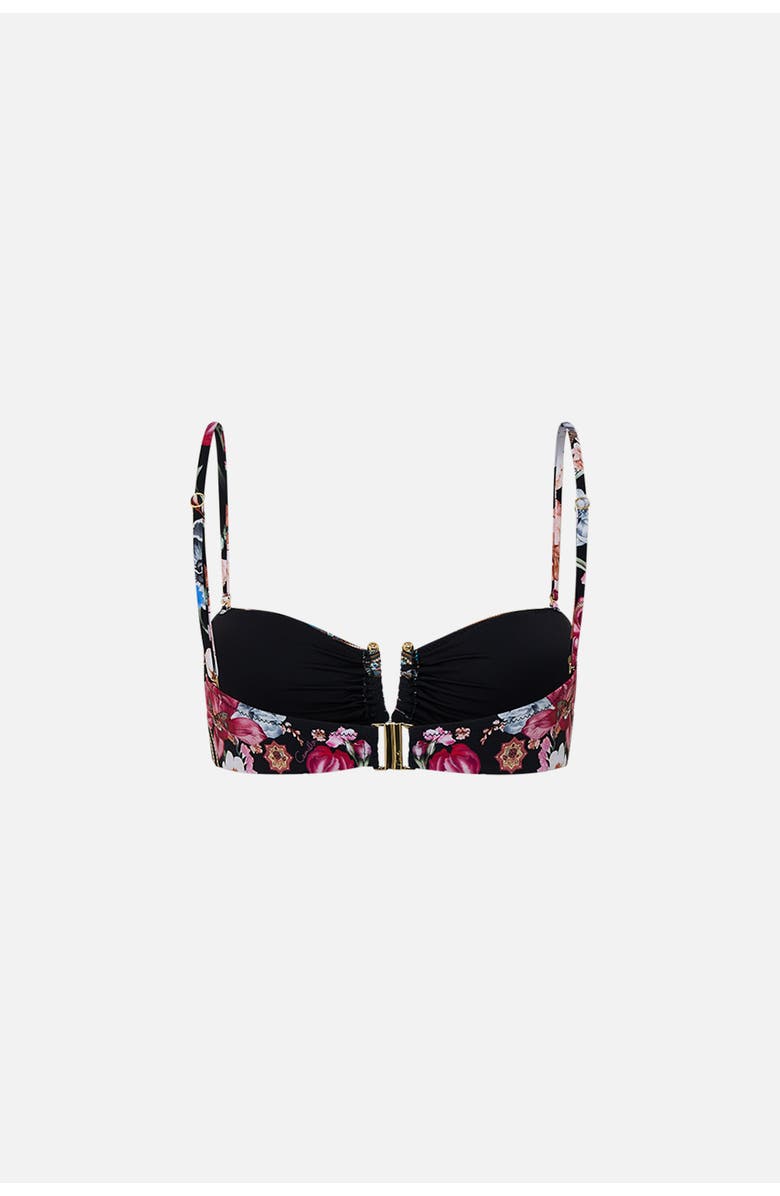 Camilla Bandeau With U Ring Front Midnight In Monserrate, Alternate, color, Midnight In Monserrate