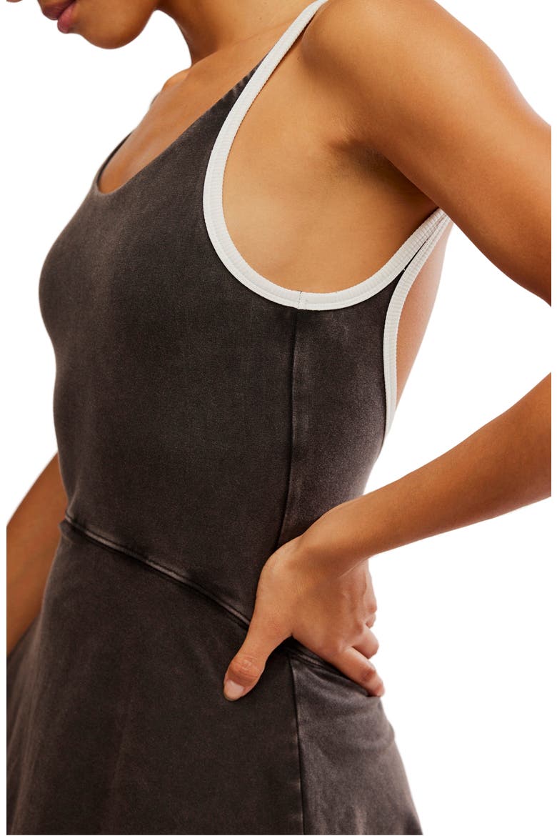 FP Movement Hot Shot Stretch Cotton Skortsie, Alternate, color, BLACK