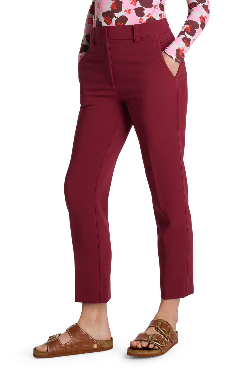 St. John Collection Stretch Cady Ankle Slim Pants, Alternate, color, 