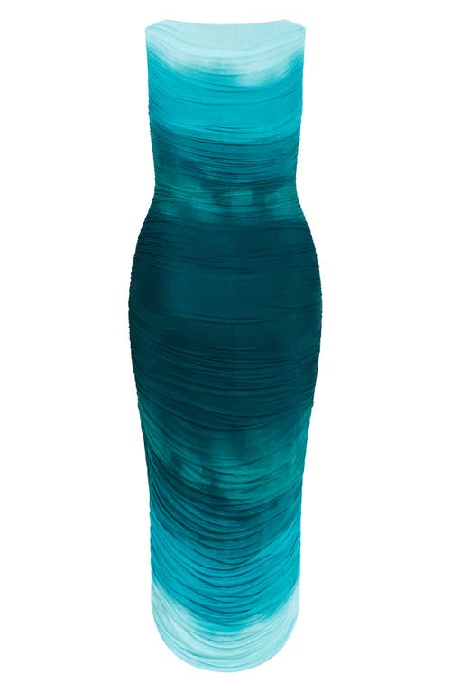 City Chic Halo Ombré Ruched Sleeveless Maxi Dress