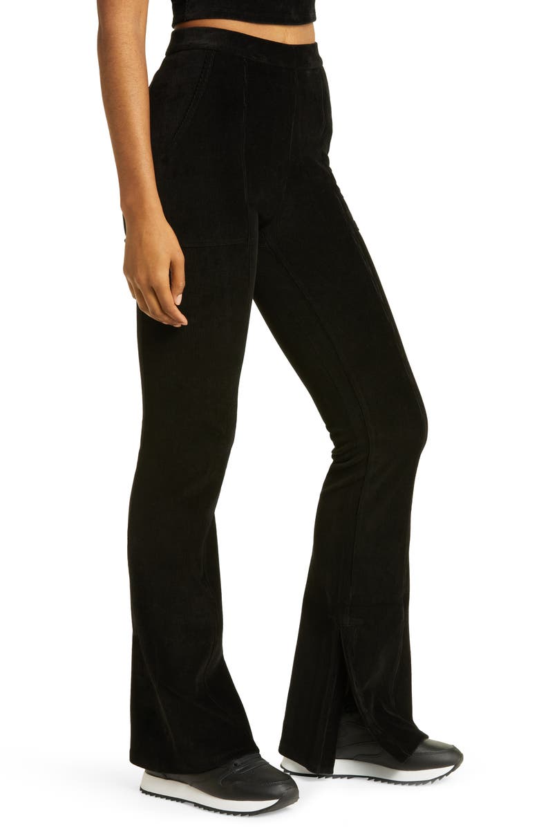 Alo Winter Break High Waist Flare Microcorduroy Pants, Alternate, color,