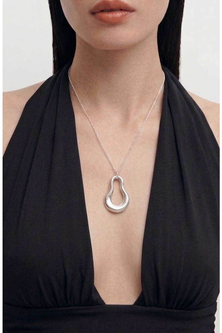 Nova Wave Necklace in Silver, Alternate, color, Silver