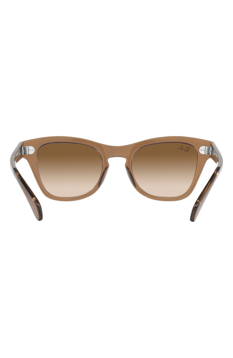 Ray-Ban 50mm Gradient Square Sunglasses, Alternate, color, Light Brown
