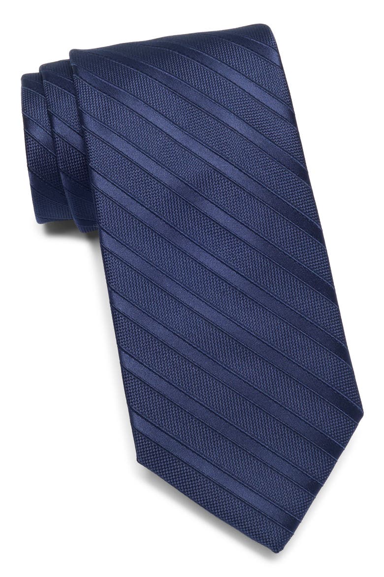 Bertaud Stripe Tie, Main, color, NAVY