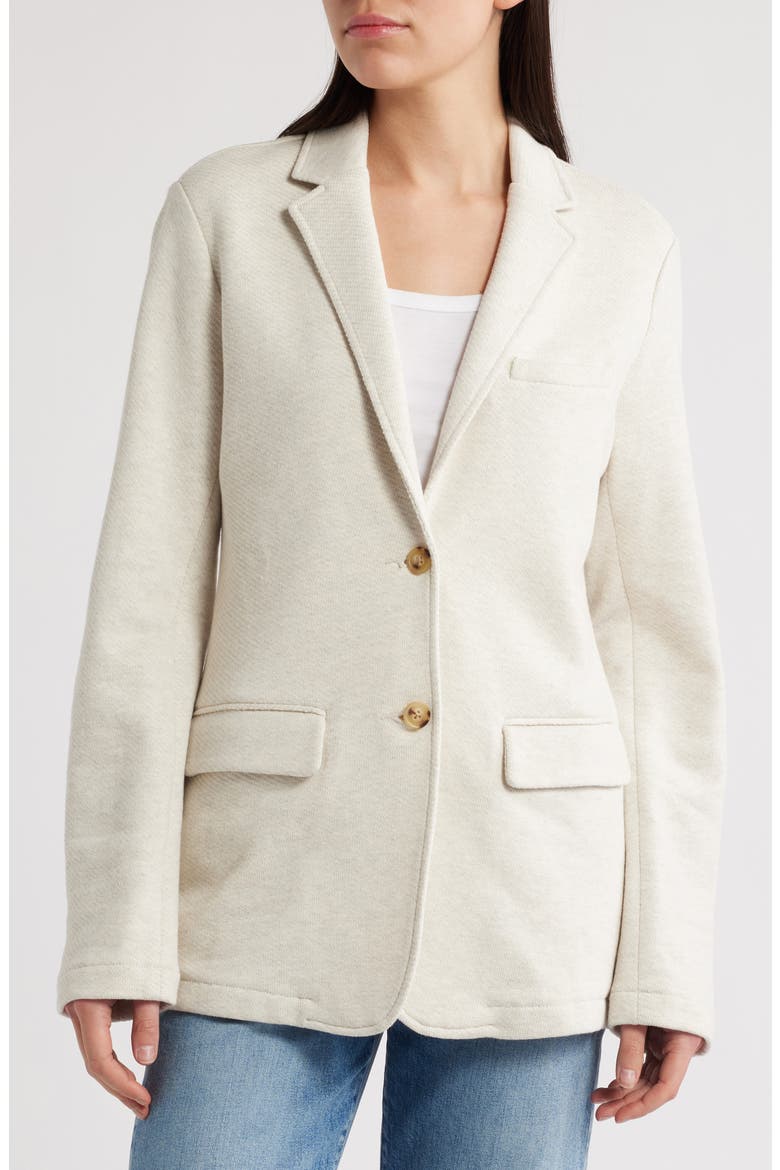 Inlet Cotton Blend Knit Blazer, Alternate, color, LIGHT OATMEAL MELANGE