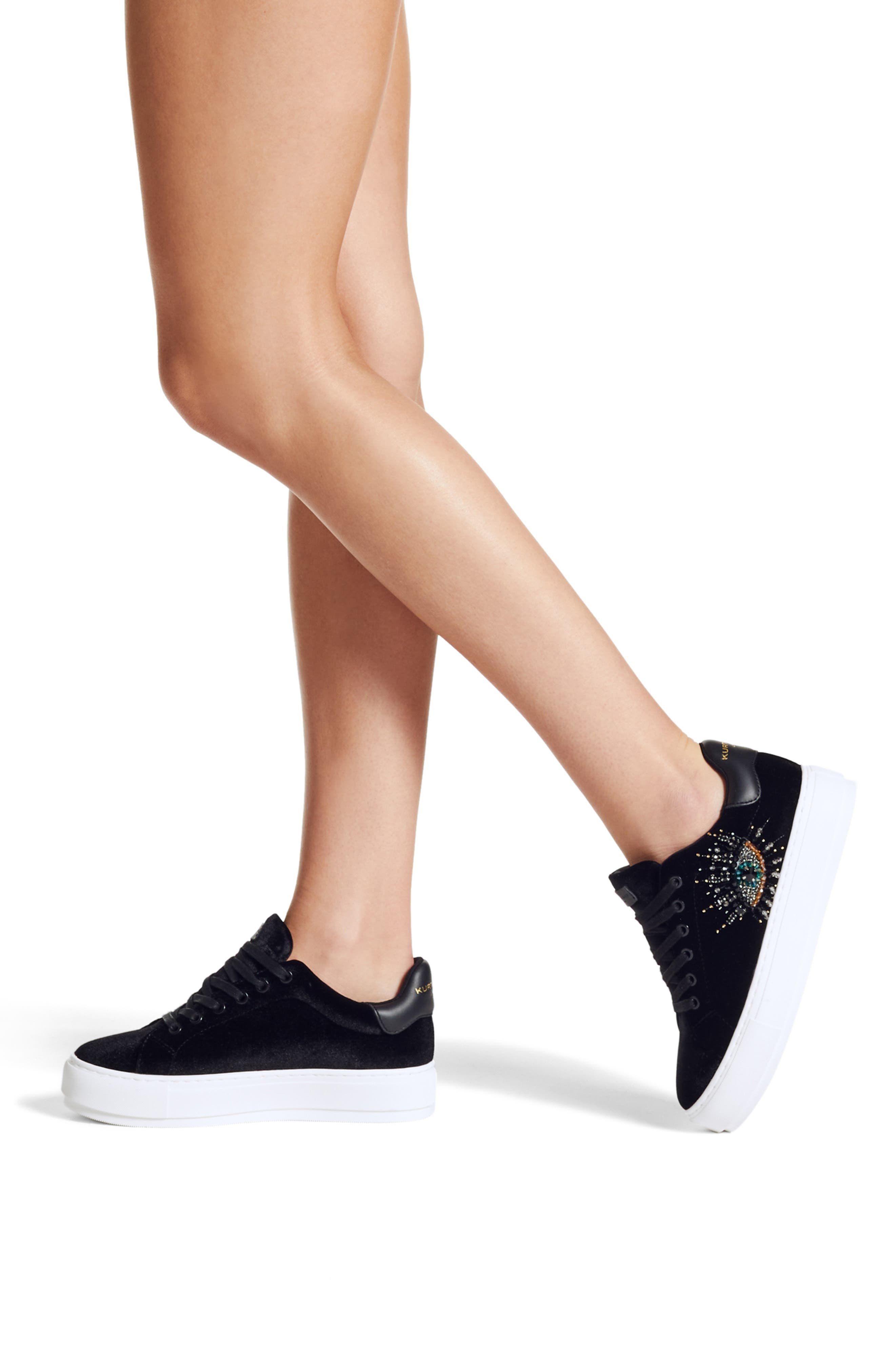 Kurt Geiger London Laney Eye Embellished Platform Sneaker, Alternate, color, 