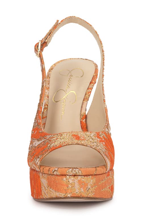 Jessica Simpson Sibilla Slingback Platform Sandal In Orange