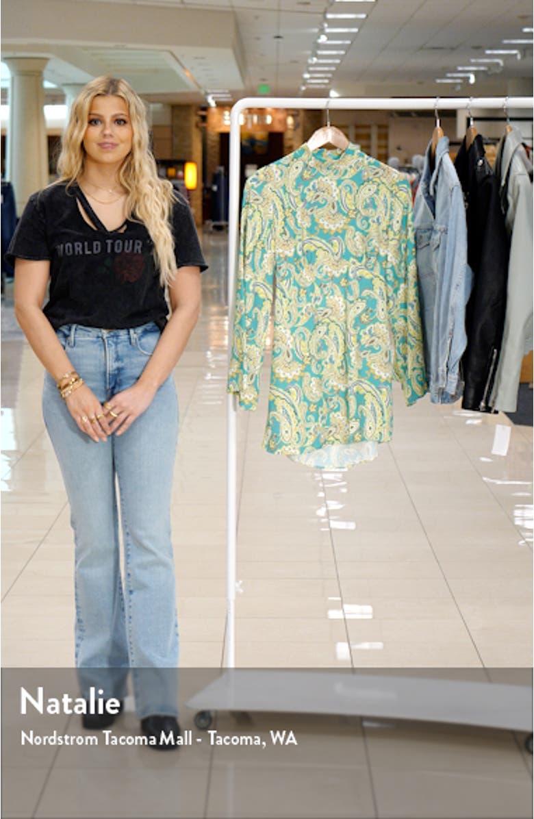 Luna Paisley Print Long Sleeve Dress, sales video thumbnail