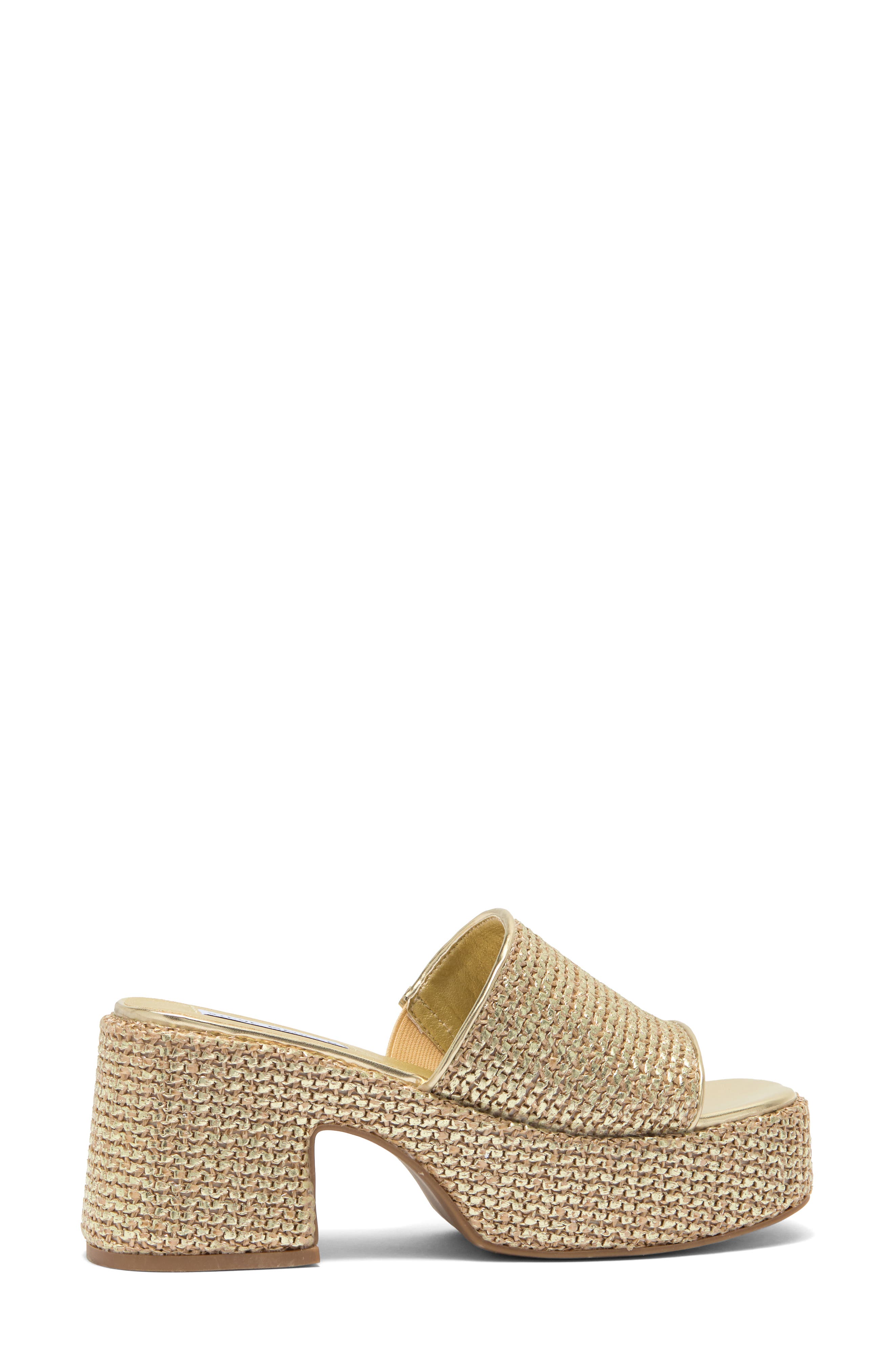 Steve Madden Reign Platform Mule, Alternate, color, Gold Multi
