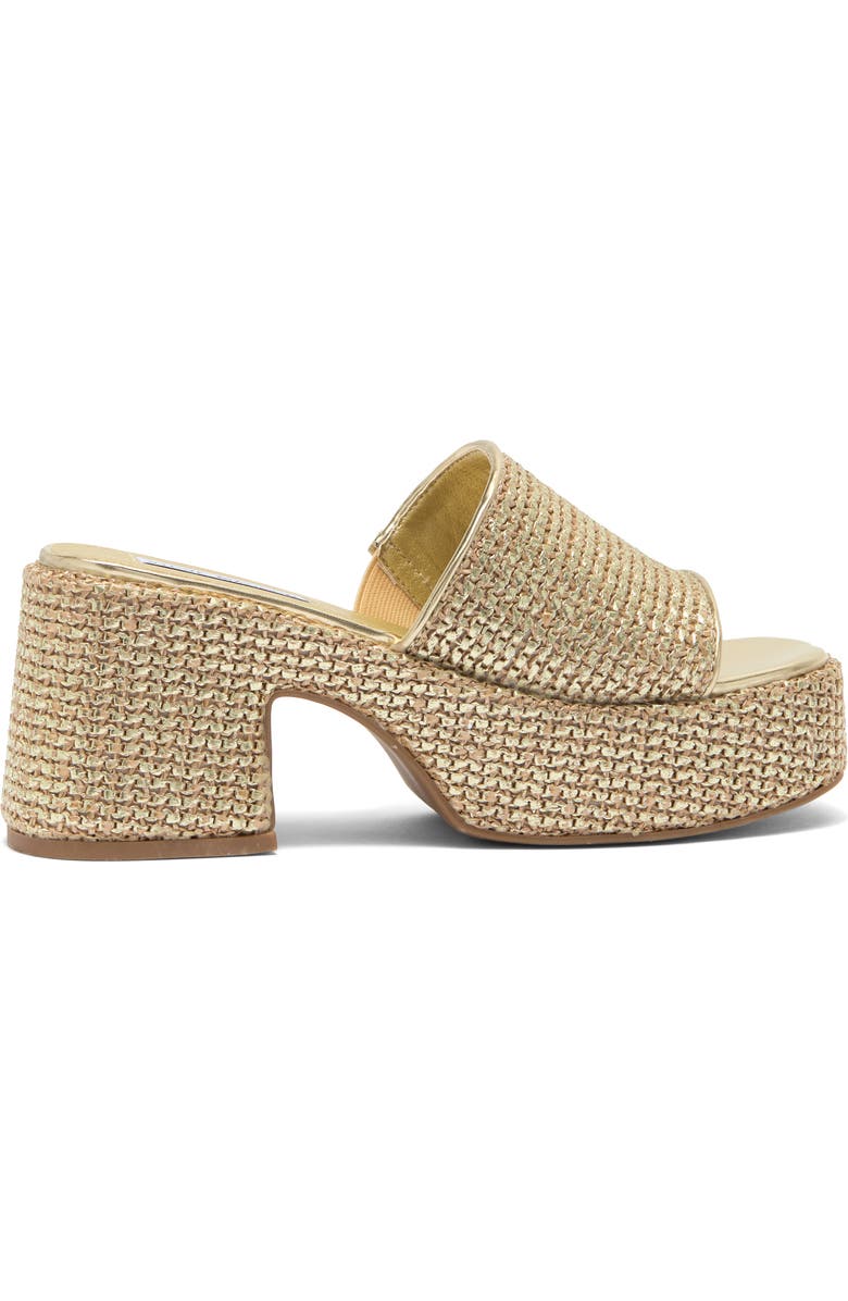Steve Madden Reign Platform Mule, Alternate, color, Gold Multi