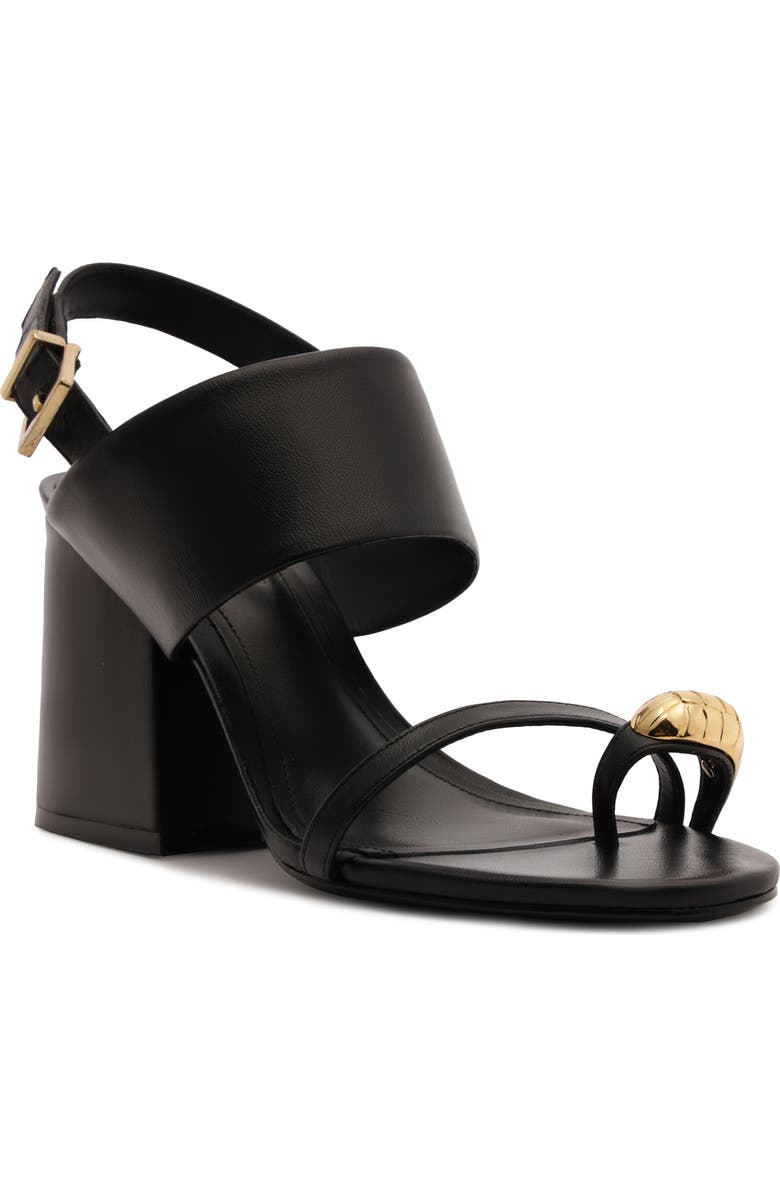 Schutz Mandy Ankle Strap Block Heel Sandal, Main, color, Black