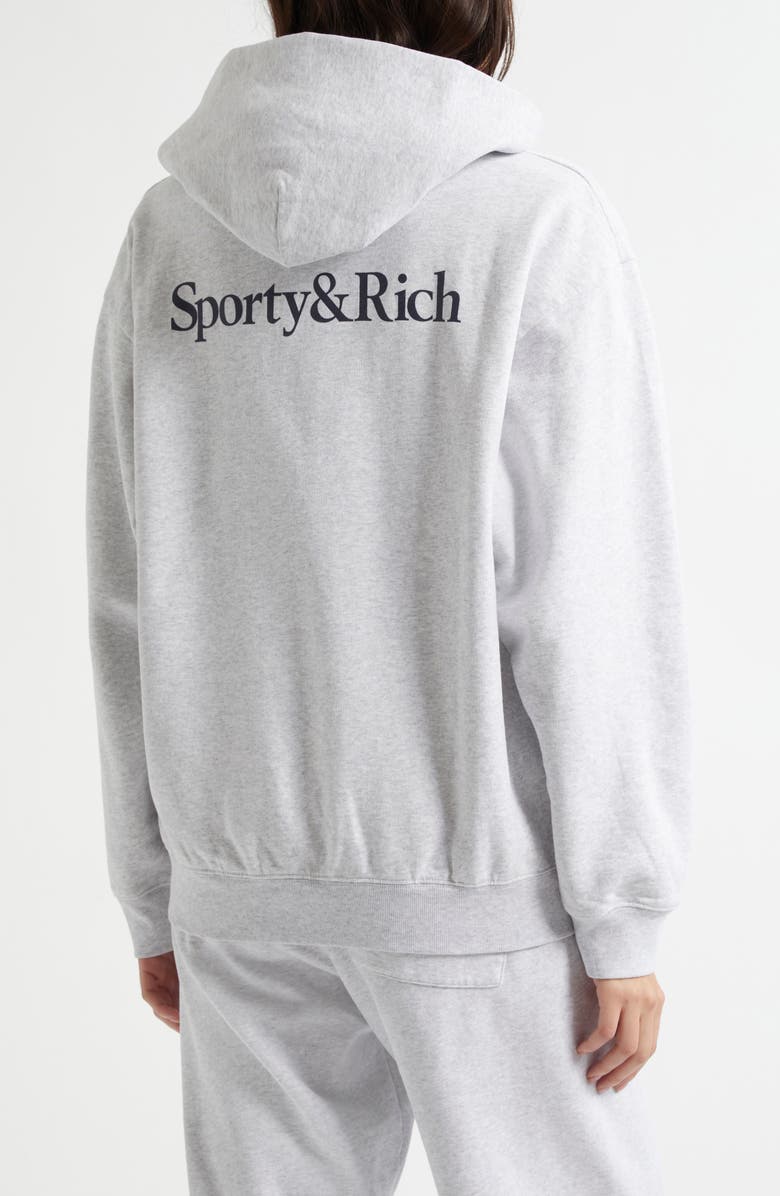 Sporty & Rich YANKEES SERIF ZIP HOODIE, Alternate, color, 