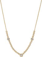 BY ADINA EDEN Lab Grown Diamond Bezel Round Center Tennis Necklace