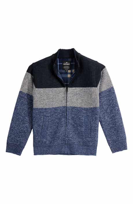 XRAY Kids' Colorblock Full Zip Sweater