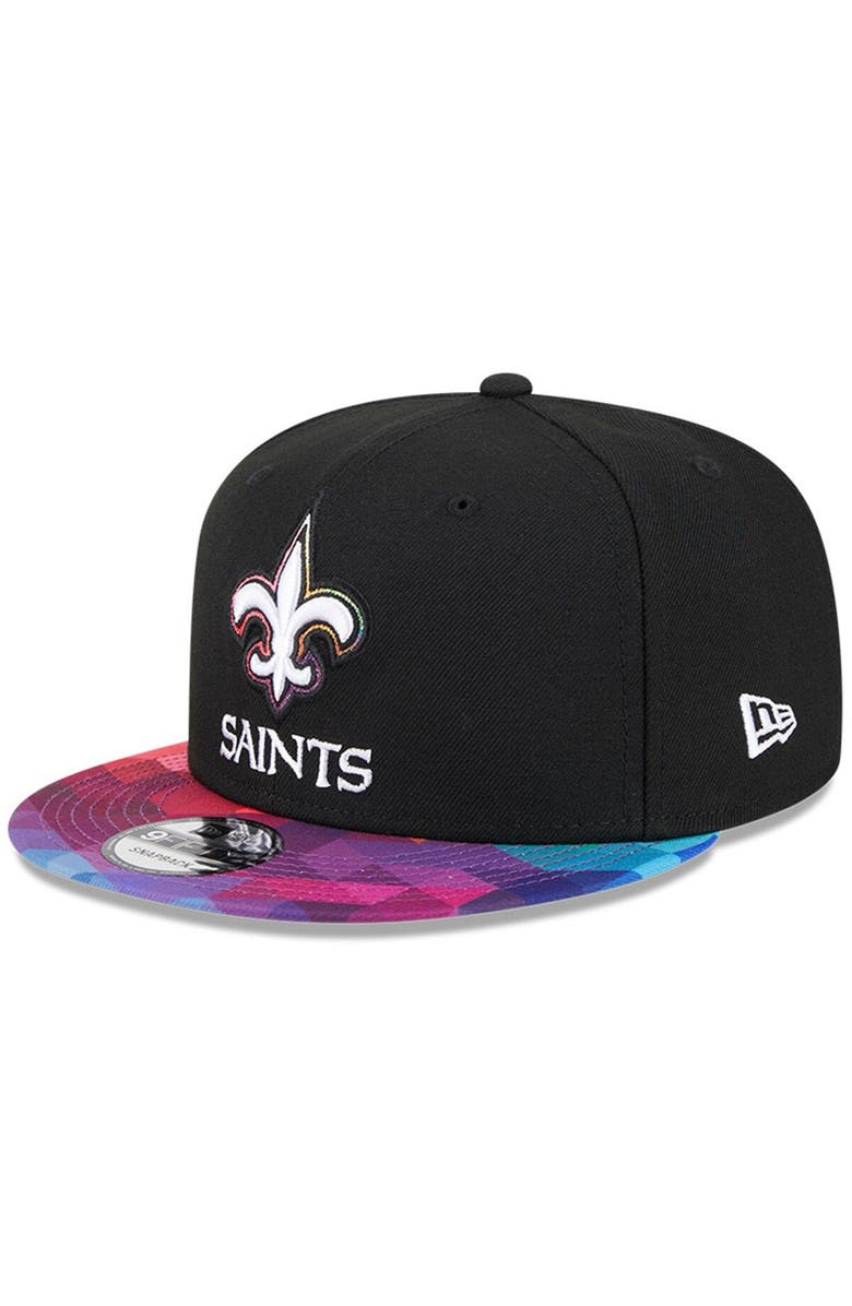 New Era Men's New Era  Black New Orleans Saints 2023 NFL Crucial Catch 9FIFTY Snapback Hat, Alternate, color, 
