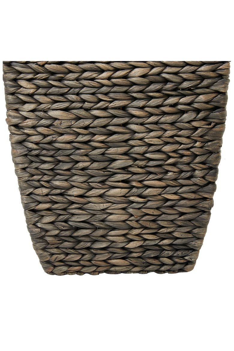 Dark Brown Seagrass Handmade Storage Basket with Liner & Matching Top - Set of 2, Alternate, color, BROWN
