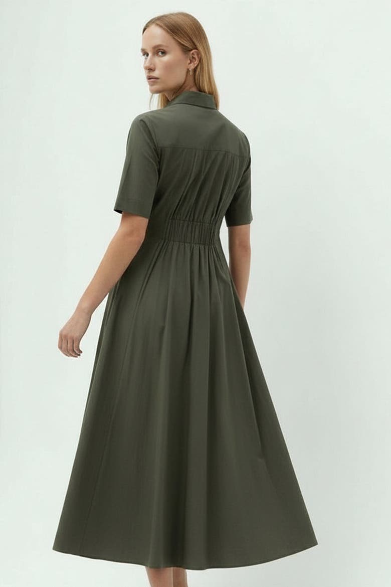 Rylie Midi Dress, Alternate, color, KHAKI