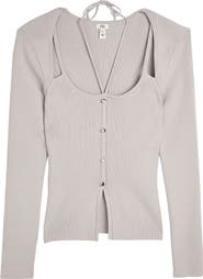 River Island Cutout Rib Sweater