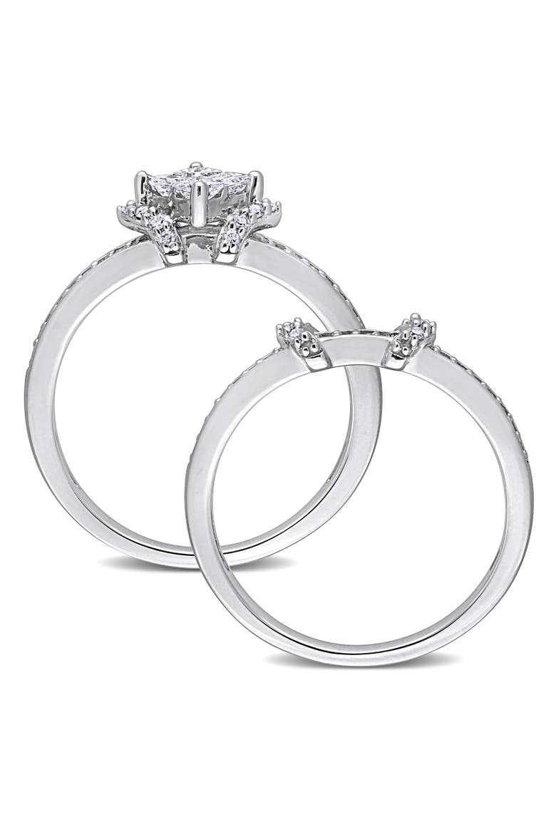1/2 CTW Diamond Bridal Ring Set, Alternate, color, Sterling Silver