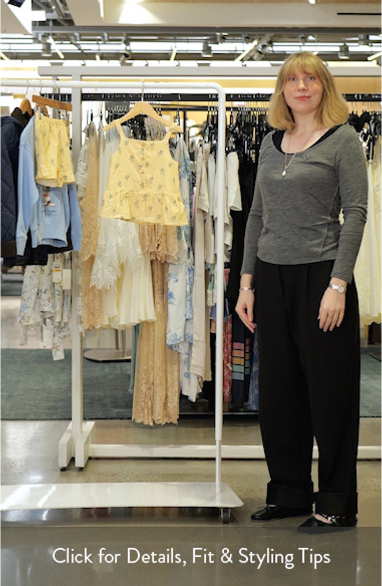 Kids' Linen Blend Peplum Top, sales video thumbnail