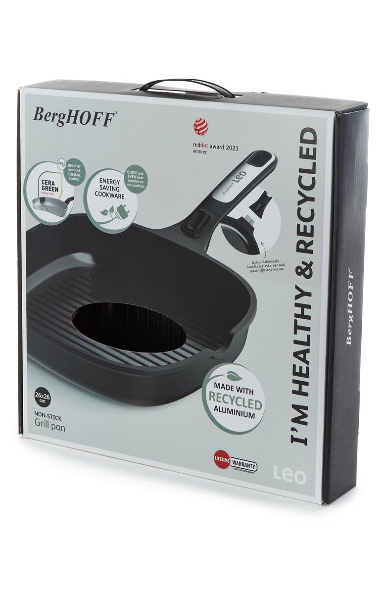 BergHOFF Leo Phantom 10.25-Inch Grill Pan, Alternate, color, Black