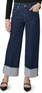 PAIGE Sasha Cuffed High Waist Ankle Wide Leg Jeans