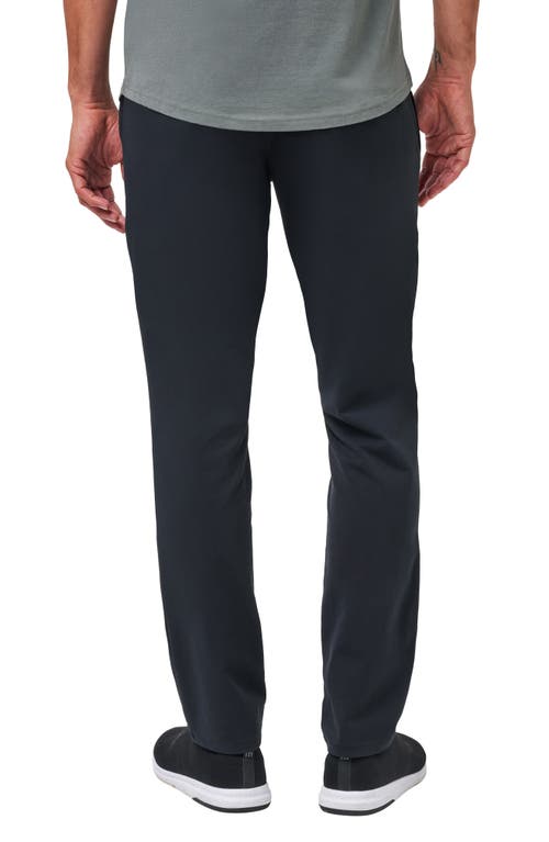 Travismathew Legacy Stretchknit Flat Front Chinos In Black