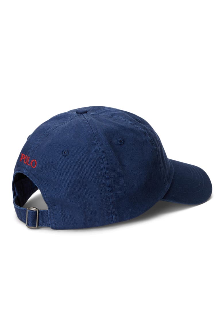Classic Sport Cotton Twill Baseball Cap, Alternate, color, NEWPORT NAVY/ RED