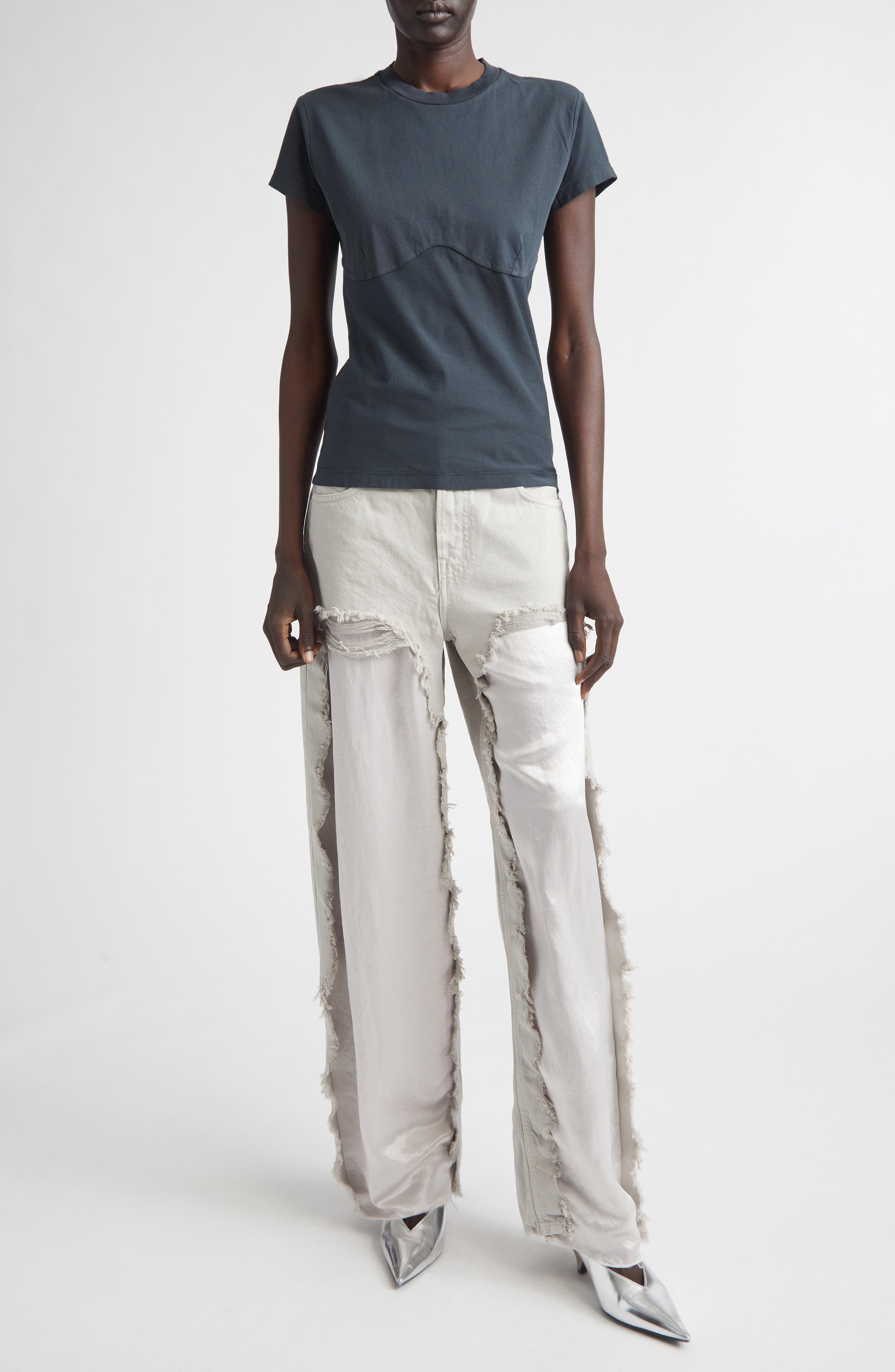 Bonnie Destroyed Wide Leg Jeans - image 2